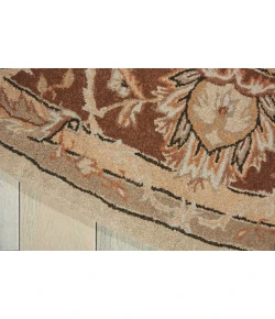 Nourison Home Heritage Hall Brown HE27 9ft. x Round Round Rug