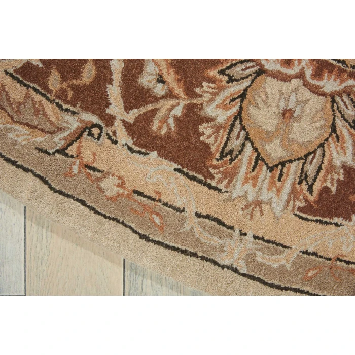 Nourison Home Heritage Hall Brown HE27 9ft. x Round Round Rug