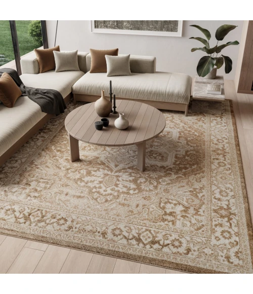 Nourison Dekor Taupe Ivory DEK08 7 ft. 10 in. x 9 ft. 10 in. Rect. Rug