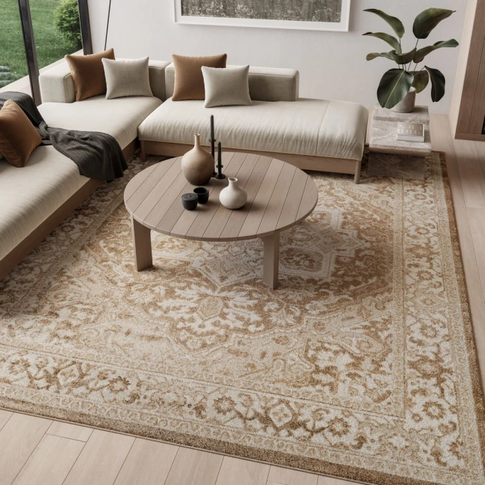 Nourison Dekor Taupe Ivory DEK08 7 ft. 10 in. x 9 ft. 10 in. Rect. Rug