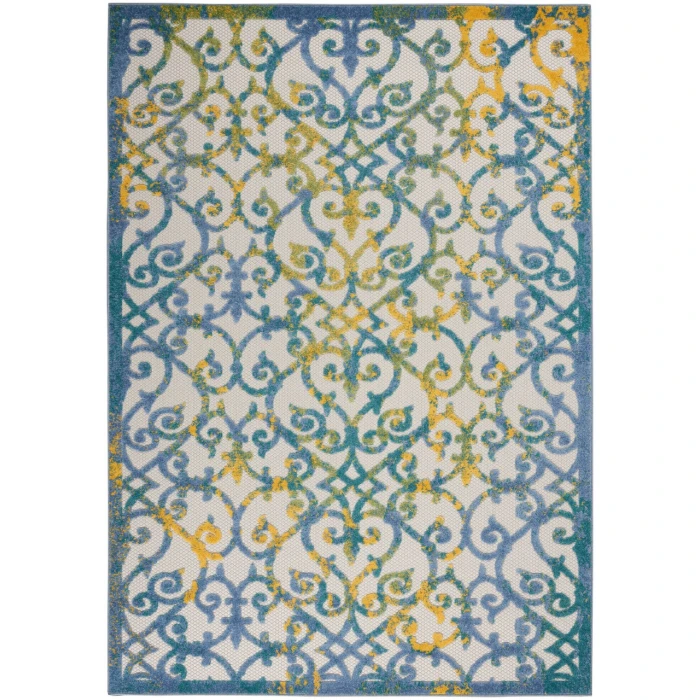 Nourison Aloha Indoor/Outdoor Area Rug ALH21-Ivory Blue