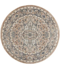 Nourison Home Quarry QUA05 Beige Grey 4 ft. Round Area Rug