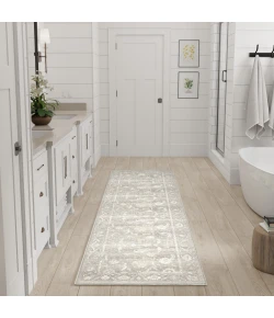 Nourison Home Vintage Washables VWS09 Grey 2 ft. 2 in. X 8 ft. Area Rug