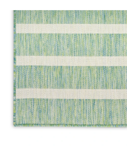 Nourison Positano Blue Green Ivory POS03 2 ft. 2 in. X 12 ft. Rect. Rug
