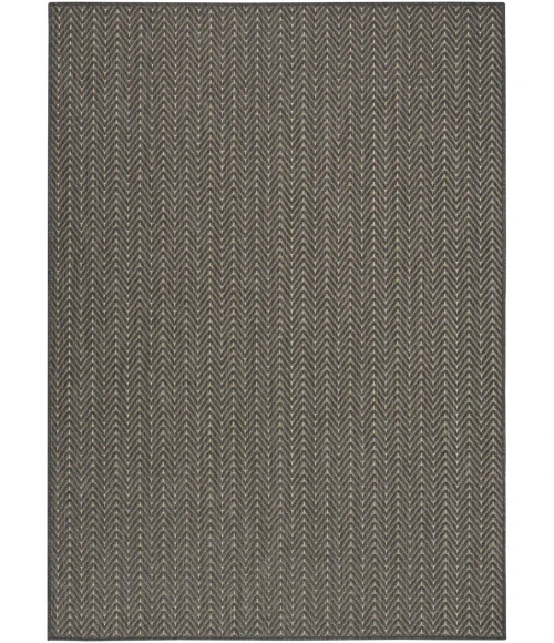 Nourison Horizon Indoor/Outdoor Charcoal HOZ02 6 ft. X 9 ft. Rect. Rug