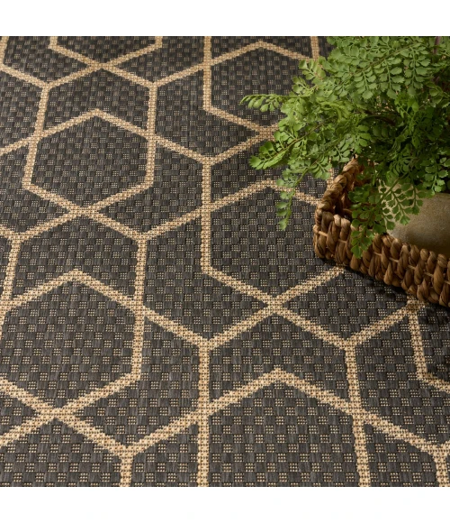 Nourison Horizon Indoor/Outdoor Charcoal HOZ01 5 ft. X 7 ft. Rect. Rug