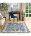 Nourison Astra Machine Washable Slate ASW20 6 ft. 7 in. X 9 ft. Rect. Rug
