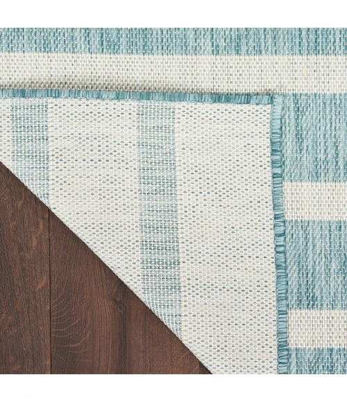 Nourison Positano Aqua Ivory POS03 2 ft. X 6 ft. Rect. Rug