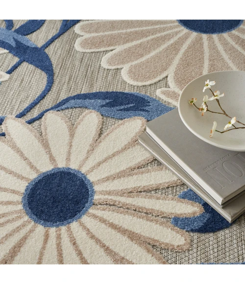 Nourison Aloha Area Rug ALH33 Blue Grey