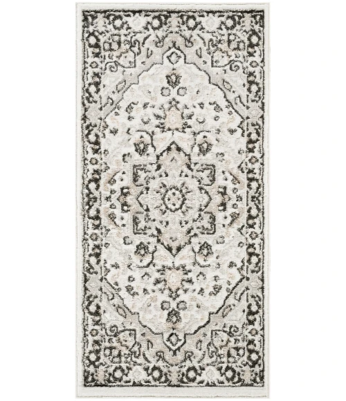 Nourison Dekor Ivory Charcoal DEK08 2 ft. x 4 ft. Rect. Rug