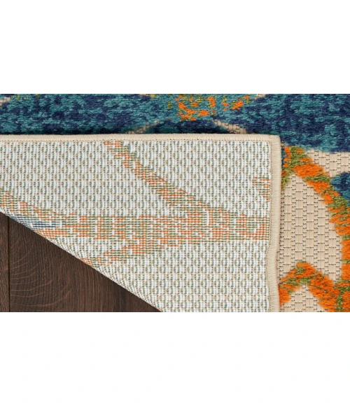 Nourison Aloha Blue Green ALH05 7 ft. 10 in. X 10 ft. 6 in. Rectangle Rug