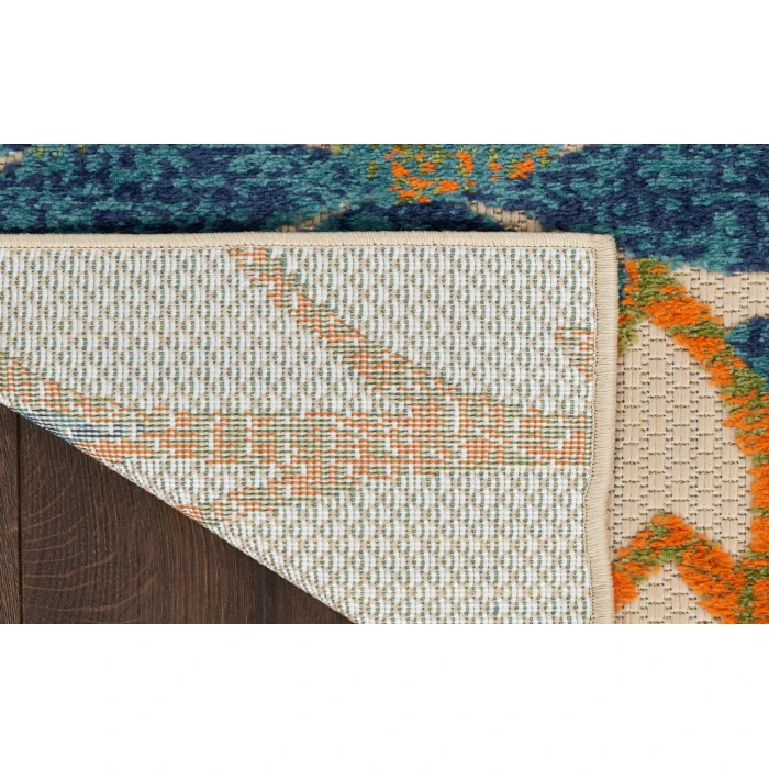 Nourison Aloha Blue Green ALH05 7 ft. 10 in. X 10 ft. 6 in. Rectangle Rug