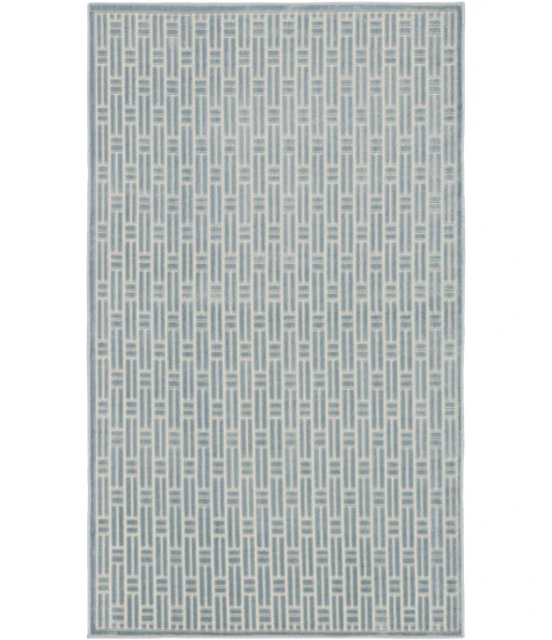 Nourison Home Washable Charm Blue WCH02 3ft. x 5ft. Rect. Rug