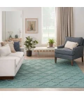 Nourison Easy Care Area Rug NES01 Aqua/Teal