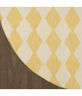 Nourison Positano Yellow POS04 6ft. Round Rug