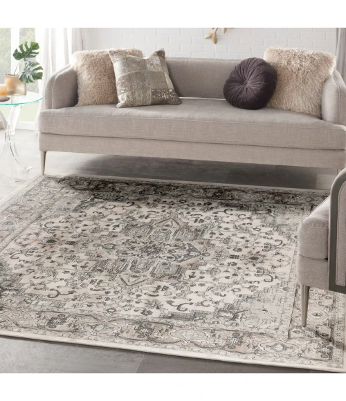 Nourison Quarry Ivory Grey QUA05 10 ft. X Square Rug