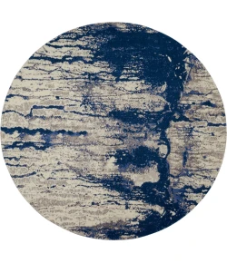 Nourison Home Twilight TWI29 Ivory Blue 8 ft. Round Area Rug