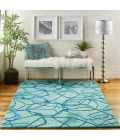 Nourison Symmetry Area Rug SMM05-Aqua Blue