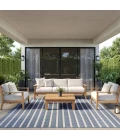 Nourison Positano Navy Ivory POS03 8ft. Square Rug