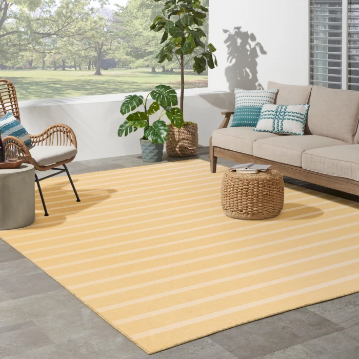 Nourison Positano Yellow Ivory POS03 10 ft. X 14 ft. Rect. Rug