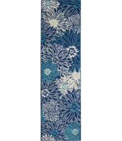 Nourison Home Passion PSN17 Navy/Ivory 2 ft. 2 in. X 10 ft. Area Rug