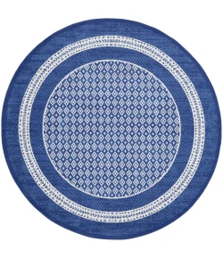Nourison Home Whimsicle WHS13 Navy 8 ft. Round Area Rug