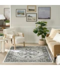 Nourison Dekor Ivory Charcoal DEK08 5 ft. 3 in. X 7 ft. Rect. Rug