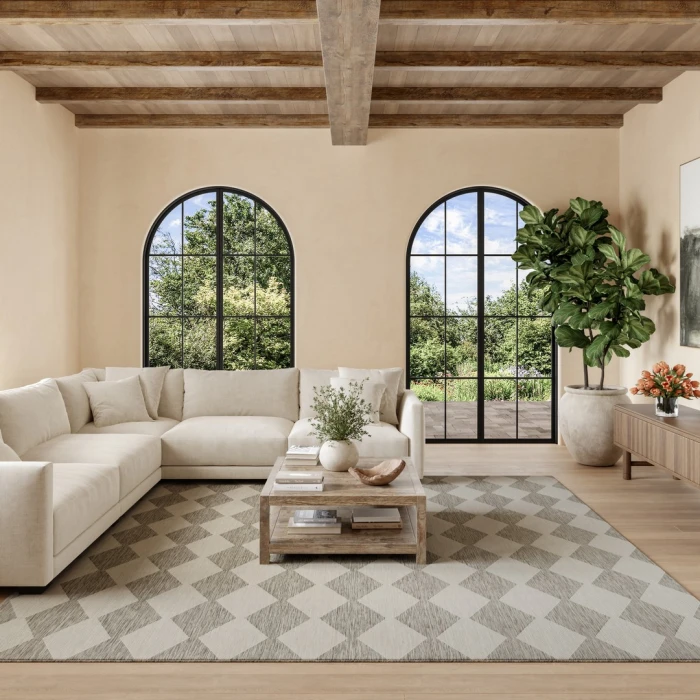 Nourison Positano Light Grey POS04 12ft. Square Rug