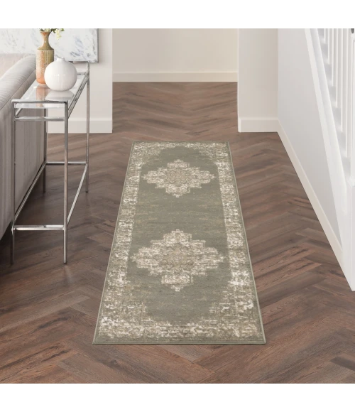 Nourison Grafix Olive GRF14 2 ft. X 6 ft. Rect. Rug
