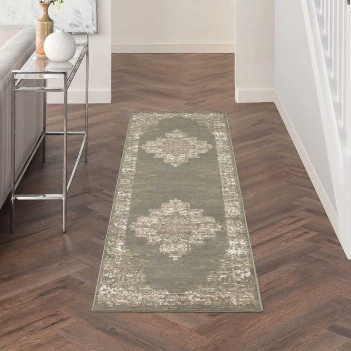 Nourison Grafix Olive GRF14 2 ft. X 6 ft. Rect. Rug