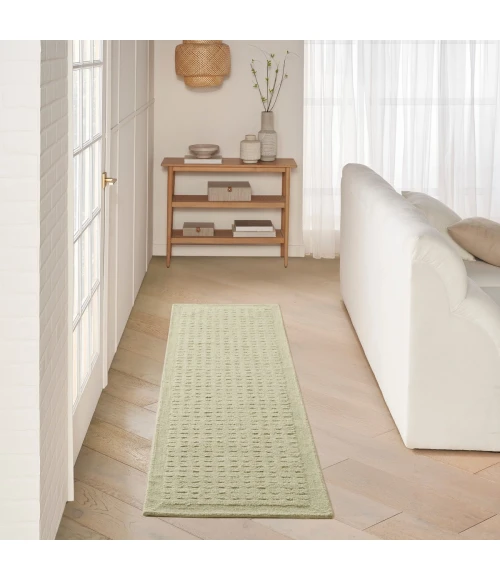DKNY Pure Grids Light Green PGR01 8 ft. Rect. Rug