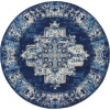 Nourison Home Grafix GRF14 Navy Blue 4 ft. Round Area Rug