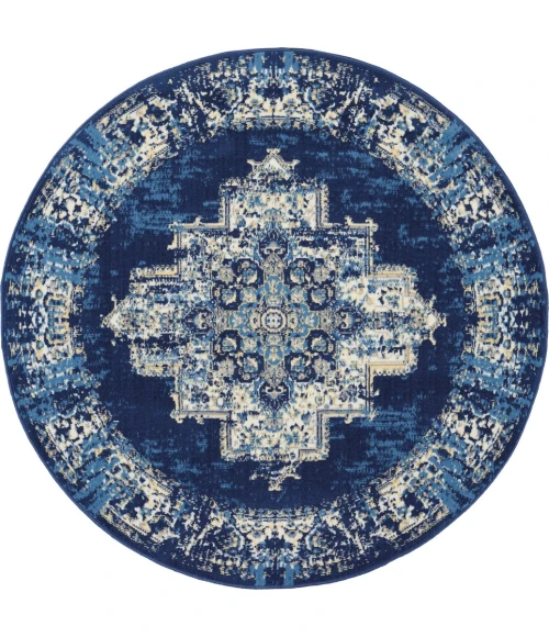Nourison Grafix Area Rug GRF14-Navy Blue