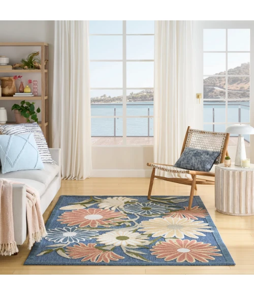 Nourison Aloha Blue Sage ALH33 5 ft. 3 in. X 7 ft. 5 in. Rect. Rug