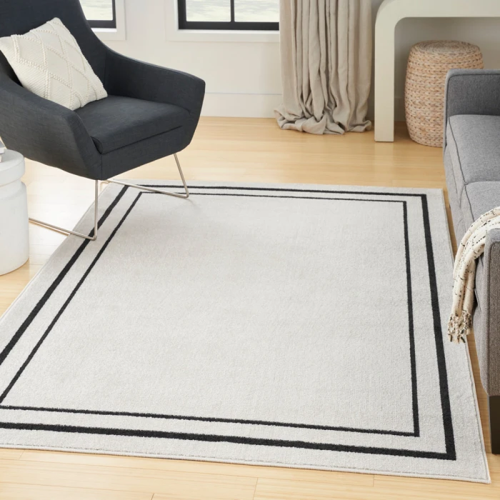 Nourison Nourison Essentials Area Rug NRE02 Ivory/Black