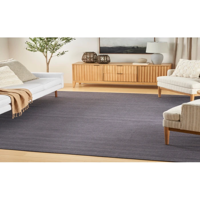 Nourison Washable Essentials Navy WAE01 7 ft. 10 in. X 9 ft. 10 in. Rectangle Rug