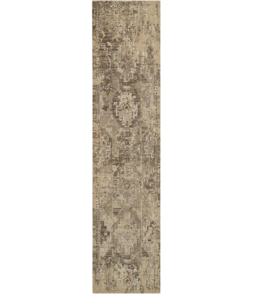 Nourison Silk Elements Runner Area Rug SKE19-Mushroom