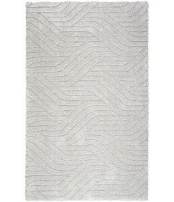 Calvin Klein Surfaces SFC01 Silver Grey 5 ft. 3 in. X 7 ft. 3 in. Area Rug
