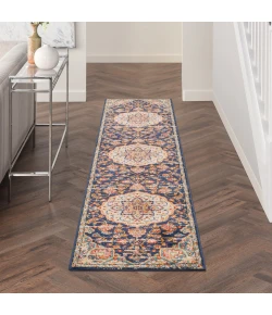 Nourison Home Passion PSN22 Navy Multicolor 2 ft. 2 in. X 10 ft. Area Rug