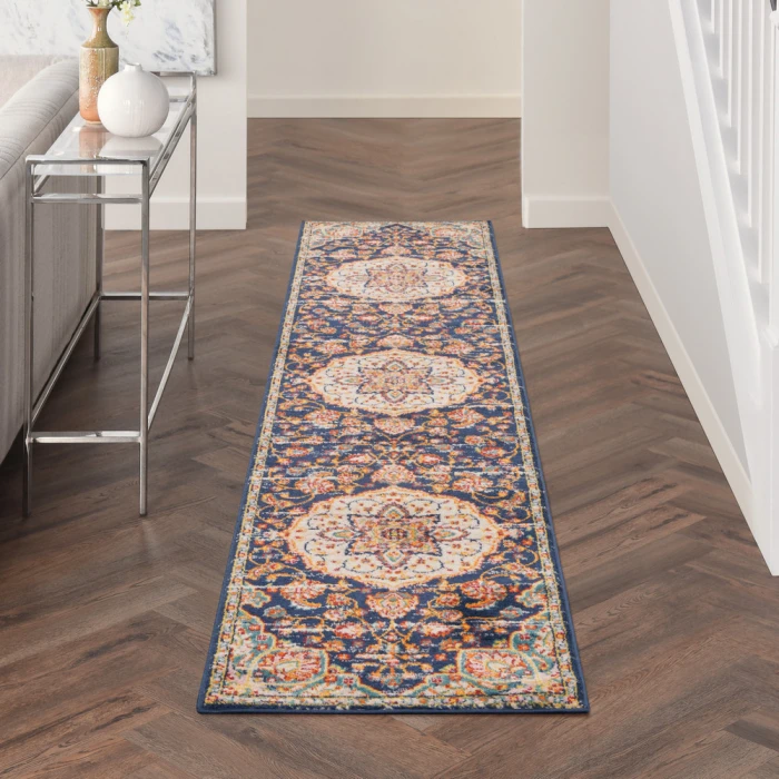 Nourison Passion Area Rug PSN22 Navy Multicolor