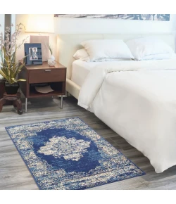 Nourison Home Grafix GRF14 Navy Blue 3 ft. X 5 ft. Area Rug