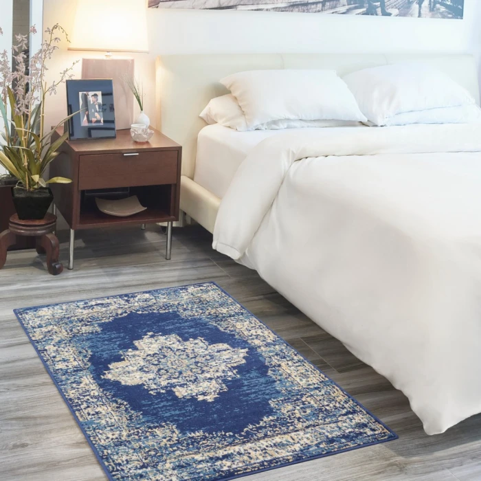 Nourison Grafix Area Rug GRF14-Navy Blue