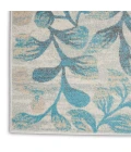 Nourison Tranquil Area Rug TRA03-Ivory/Turquoise