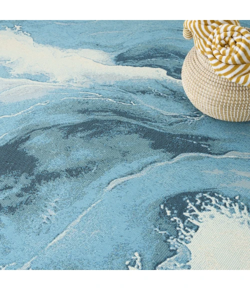 Nourison Home Color Splash Blue CSP05 4ft. x 6ft. Rect. Rug