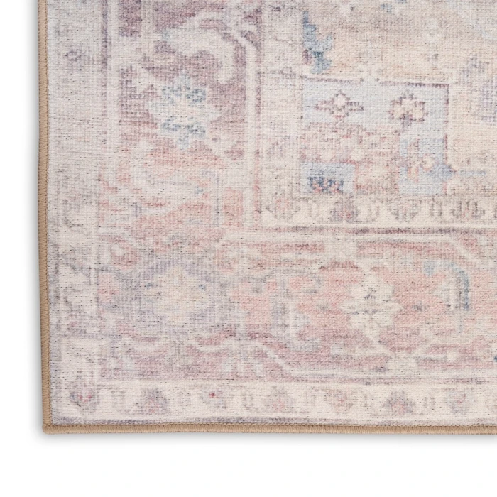 Nourison Vintage Washables Light Blue VWS07 5 ft. 3 in. X 7 ft. 3 in. Rect. Rug