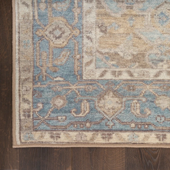 Nourison Vintage Washables Blue Green VWS13 2 ft. 2 in. X 8 ft. Rect. Rug
