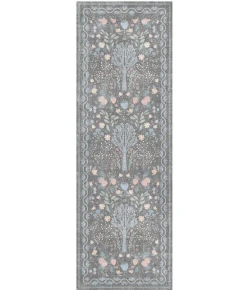 Nourison Home Botanical Washables Grey BOT04 2ft. x 6ft. Rect. Rug