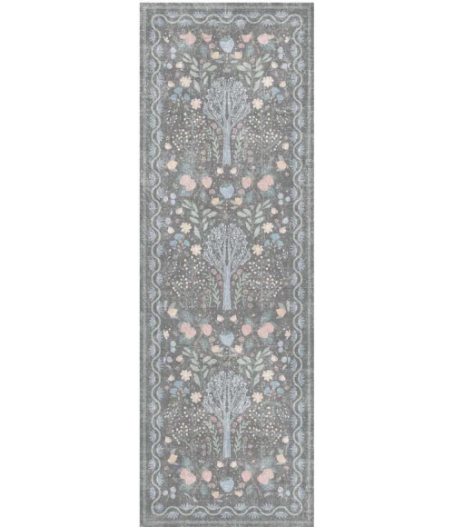 Nourison Home Botanical Washables Grey BOT04 2ft. x 6ft. Rect. Rug