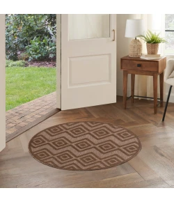 Nourison Home Versatile NRV01 Brown 4 ft. Round Area Rug