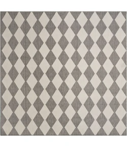 Nourison Positano Charcoal POS04 8ft. Square Rug